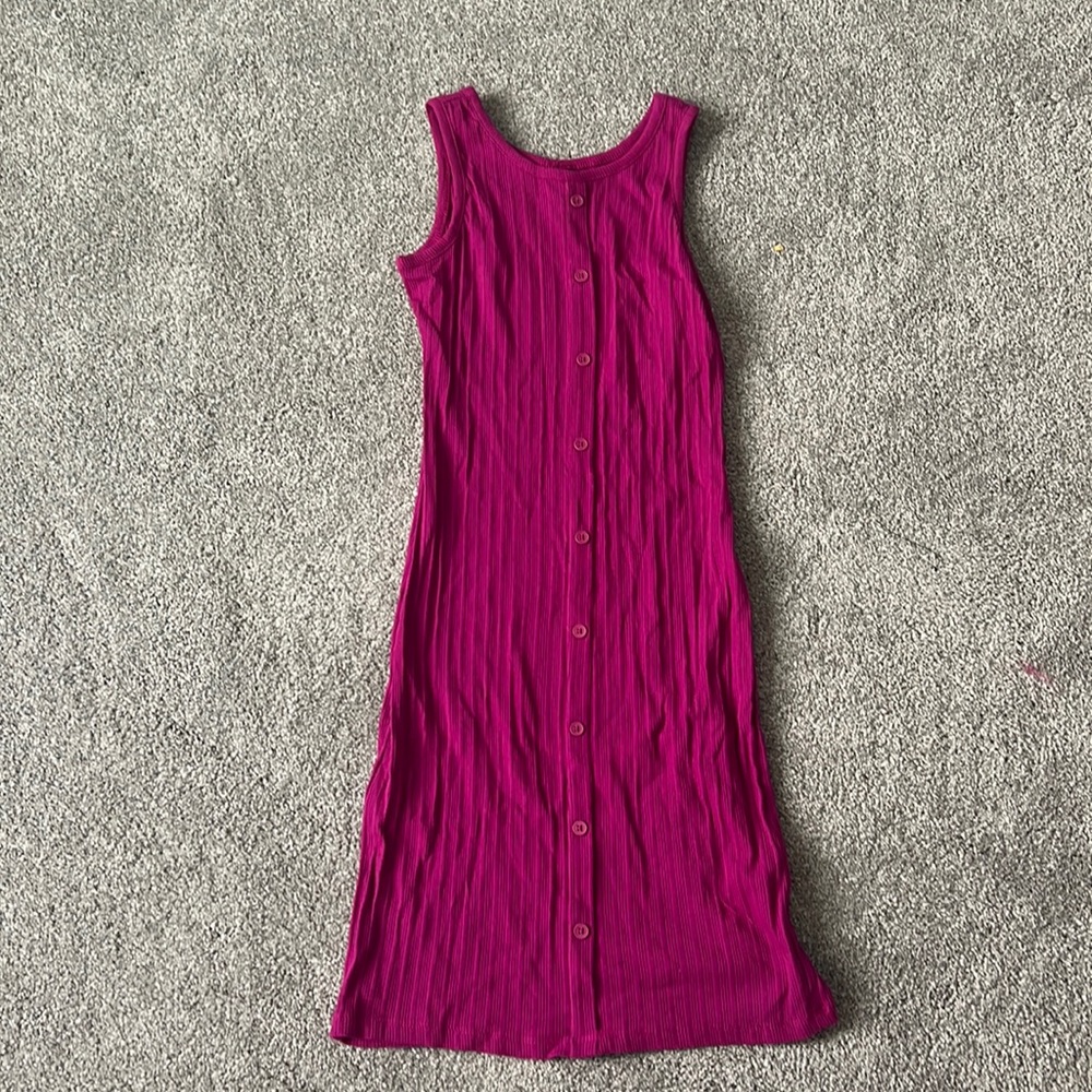 Mauve button up dress